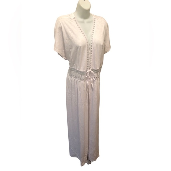 Belle Beach by Kim Gravel Regular Slub Knit Tie Front Cover Up QVC 1X Beach Wear - Picture 3 of 10